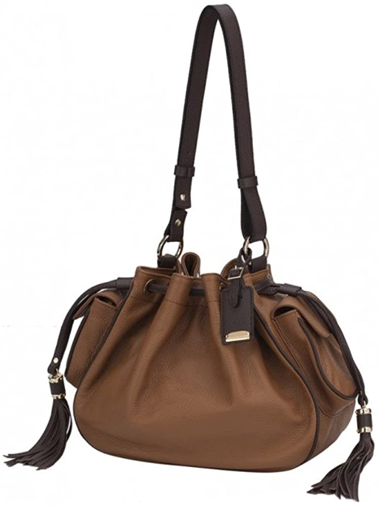 Price:$290.00 Ismachseven Irene Handbag -Caramel brown leather  Handbags   