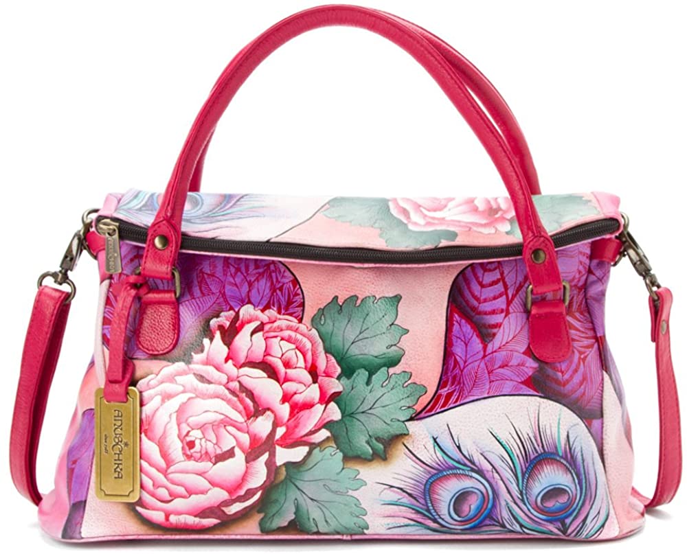 Price:$297.00    Anuschka Women's Rosy Reverie East West Flap Over Convertible  Clothing