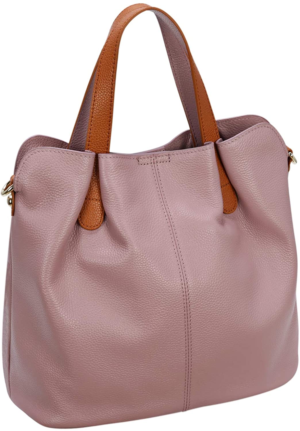 Price:$49.90    Kenoor Womens Leather Tote Bag Top Handle Bags Shoulder Handbags Ladies Designer Purses Crossbody Bag (Lilac)  Clothing