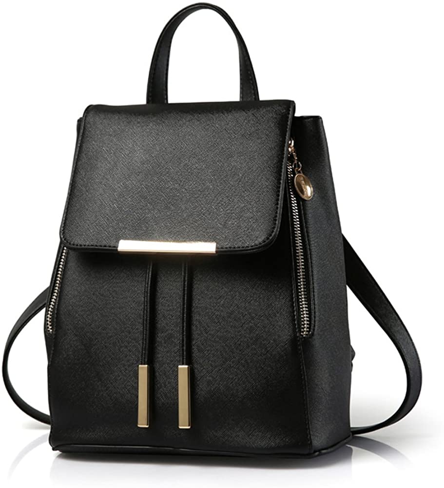 Price:$36.99    Shoulder Bag Backpack Travel bag Backpack women purse cute leather (black)  Clothing