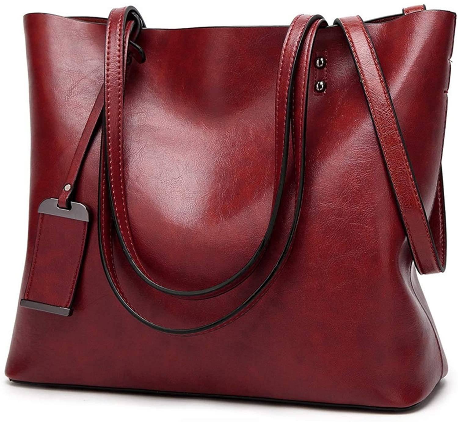 Price:$36.95    Magibag Women Vintage Leather Handle Satchel Handbags Shoulder Bag (Wine Red)  Clothing