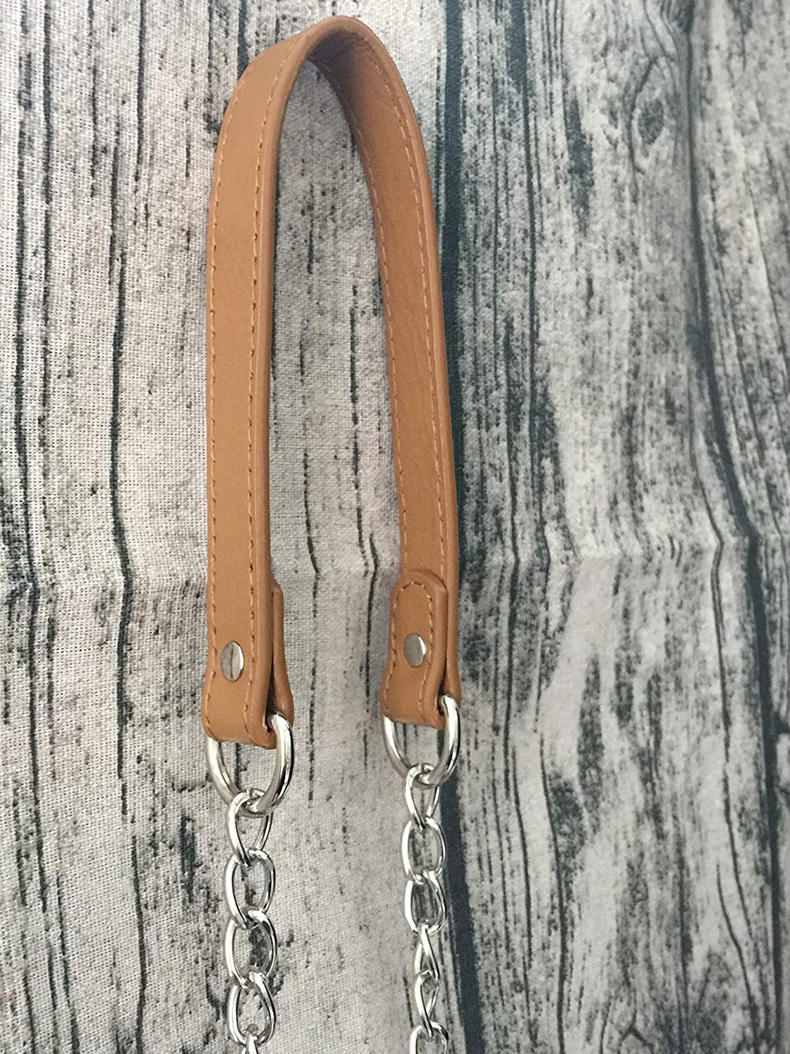 Price:$10.99    HinLot Long Shoulder Cross Body Bag Handbag Purse Replacement Silvertone Chain Strap (Brown, 45" Long)  Clothing