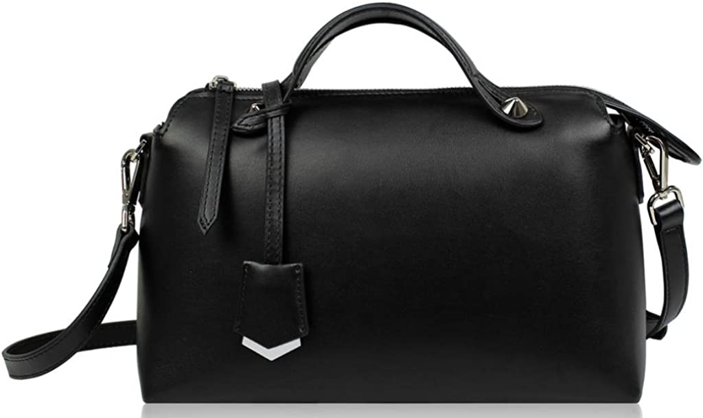 Price:$19.99 Lush Leather Incidental Slide Handle Black Bag - Small  Handbags   