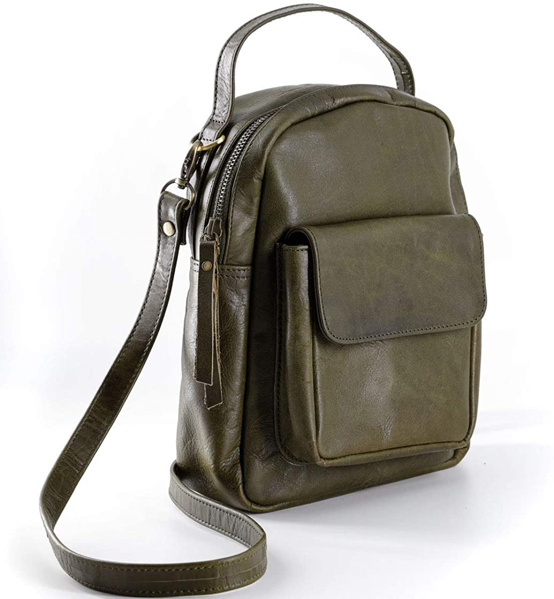 Price:$39.99    KPL Shoulder Handbag Backpack Bags for Women Men - Cross Body School Student Bookbag Top-Handle Satchel Casual Totes | Handmade Cross-Body Messenger Women's Men's Travel Casual Daypack | Mini Cute Designer Size 8 By 10 By 3 Inches (Green)  Clot