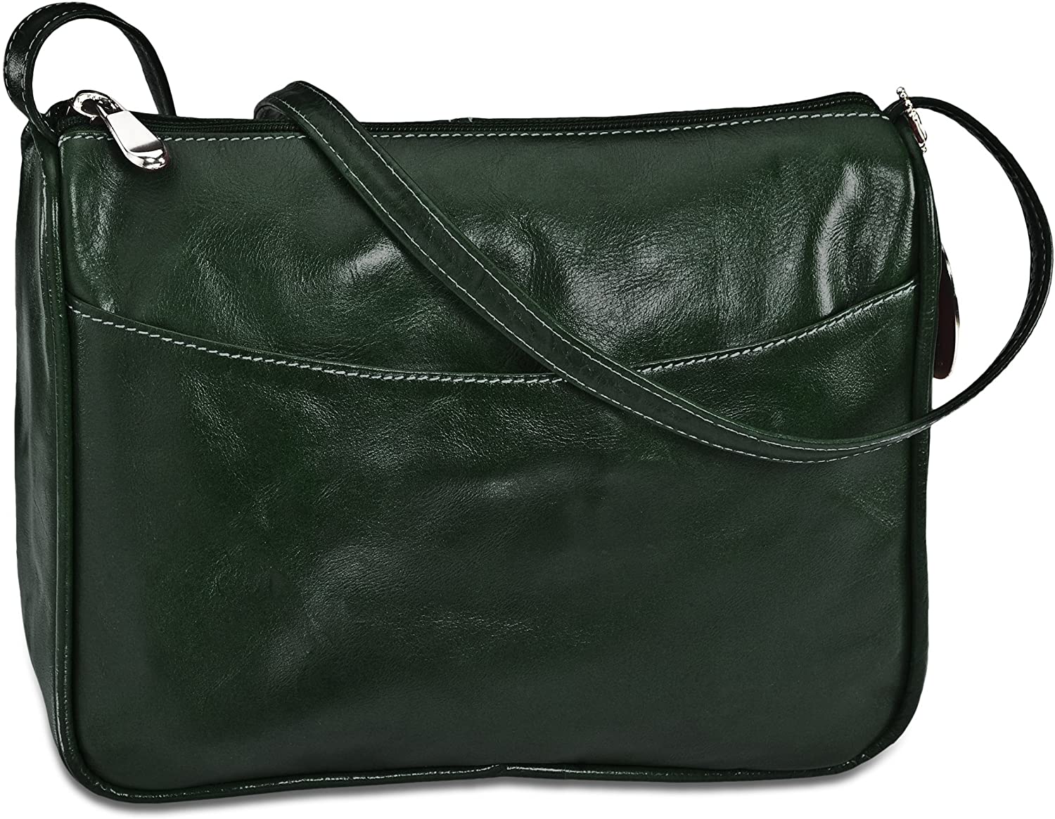 Price:$33.09   | David King & Co. Florentine Top Zip Open Front Pocket 3525 Blue, Green, One Size | Messenger Bags