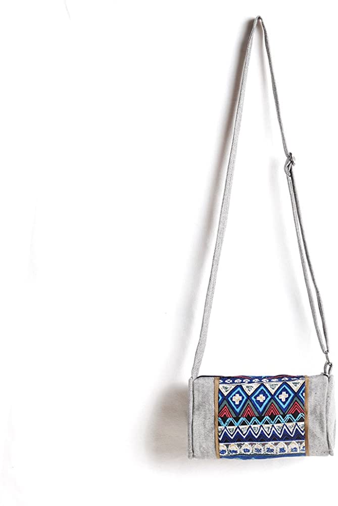 Price:$9.90    Ethnic Style Stylish Hobo Crossbody Shoulder Cotton Fabrics Bag Women Casual Travel Mini Bucket Bag  Clothing