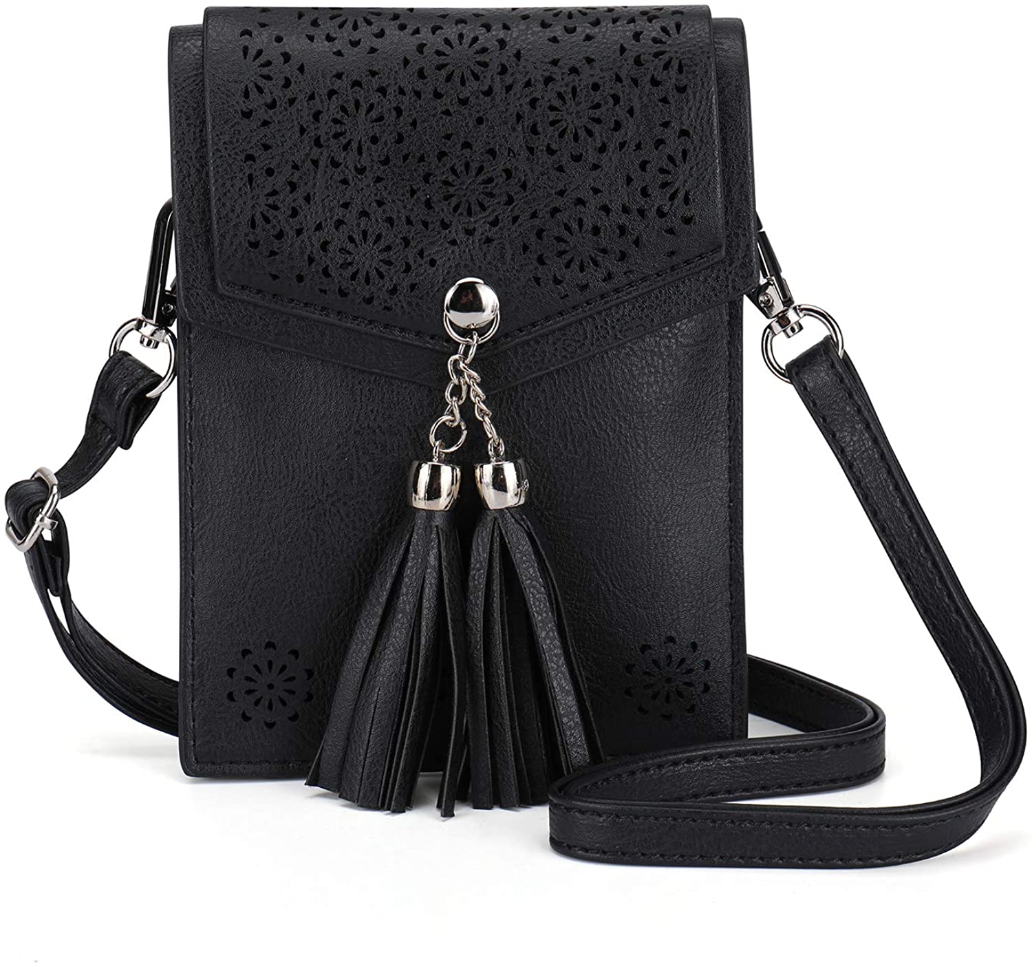 Price:$16.99    MIAODAM Roomy Pockets Small Crossbody Phone Purse,Shoulder Bag Tassel Wallet  Clothing