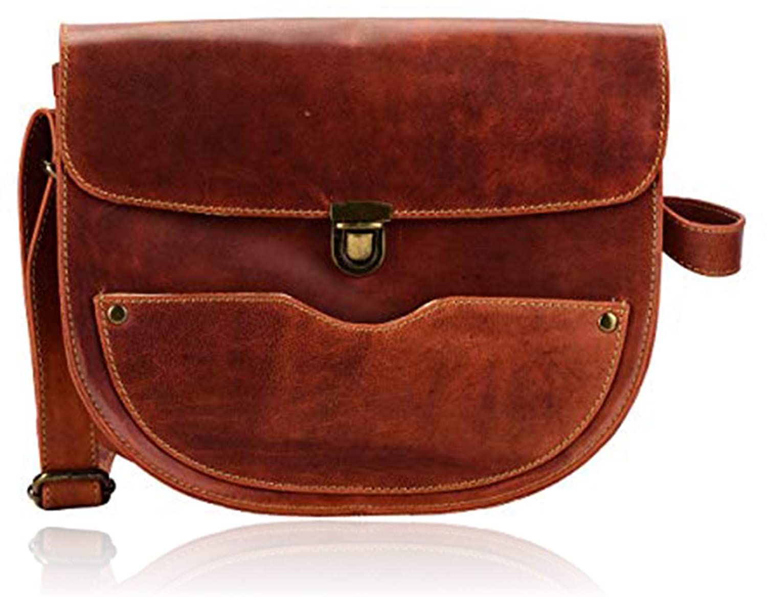 Price:$32.00    MANDAVA Genuine Leather Crossbody Bags for Women | Ladies Satchel Over The Shoulder Messenger Purse | Handmade Vintage Style Full Grain Oily Women’s Cross Body Sling Bag (Brown)  Clothing
