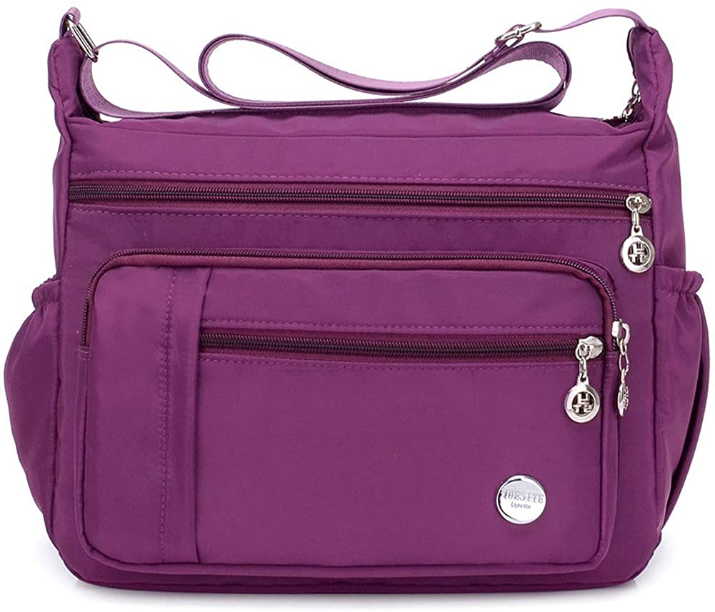 Price:$14.99 Crossbody Bags for Women Purses Large Nylon Messenger Bag Multi Pocket Lightweight Travel Shoulder Bag  Handbags   