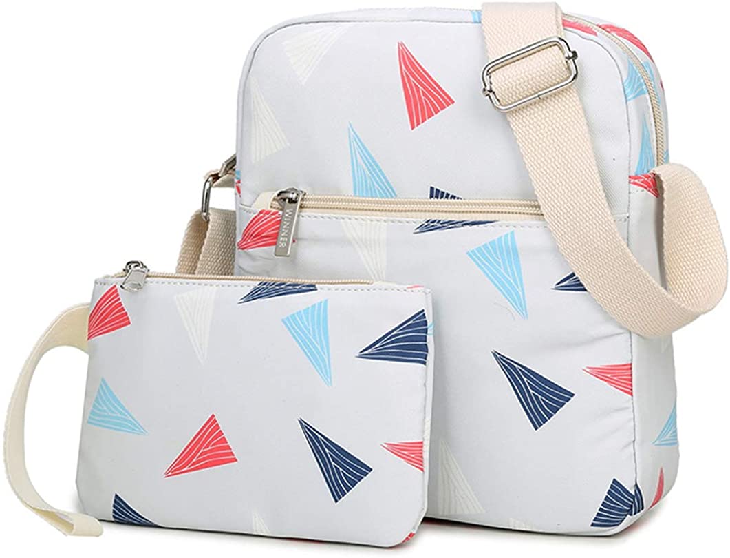 Price:$13.99 Hey Yoo Fashionable Purse Crossbody Manager Bag Shoulder Bag Sets for Girls & Women (White)  Handbags   