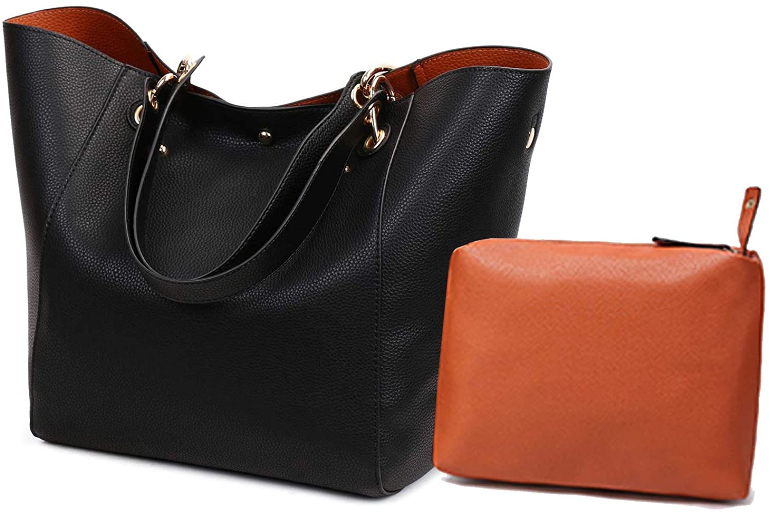 Price:$39.99    CILILI Designer Womens Large Hobo Leather Purses Shoulder Bags (Black)  Clothing