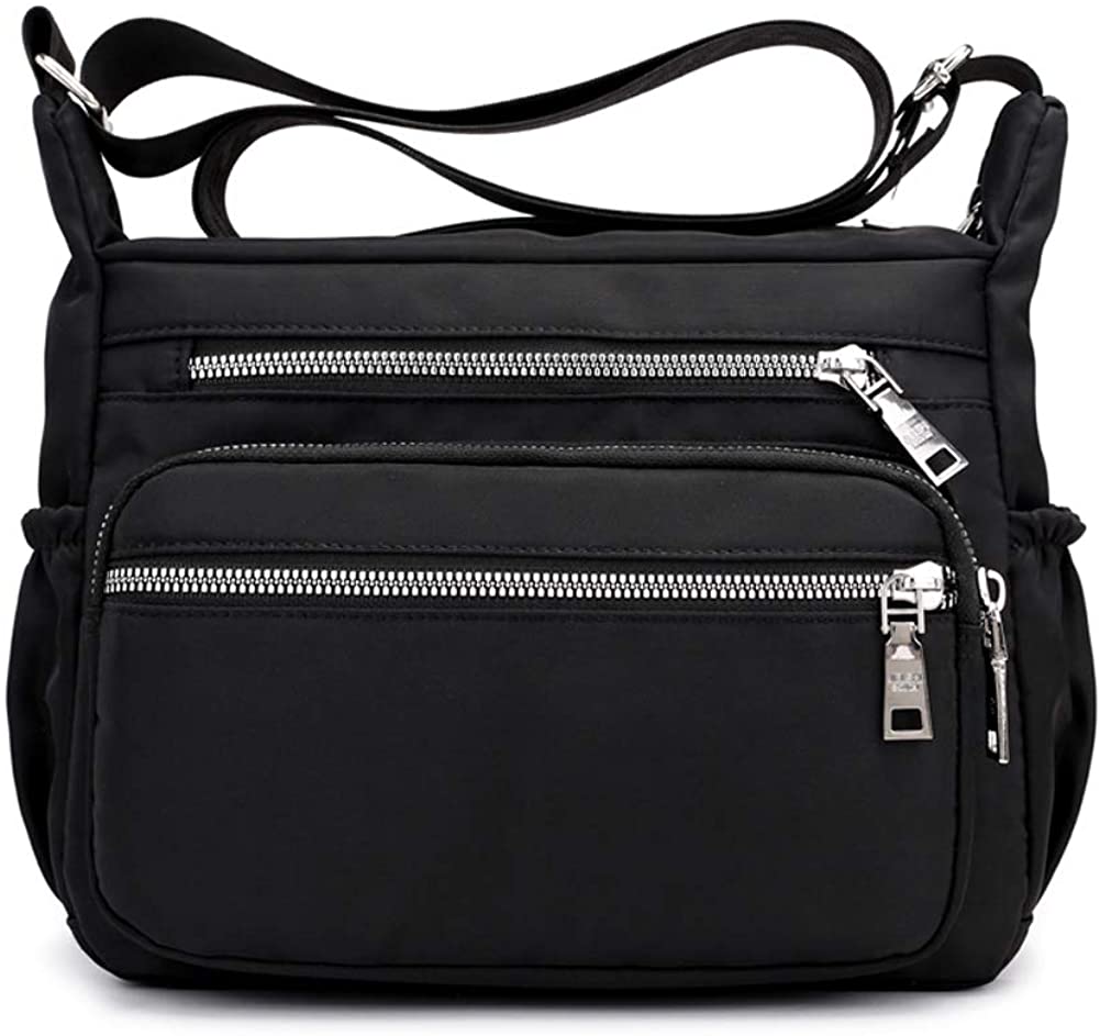 Price:$19.99 PParth Waterproof Nylon Crossbody Travel Purse Multi Pocket Shoulder Messenger Bag  Handbags   