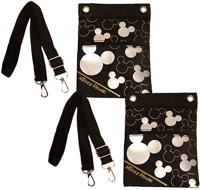 Price:$9.59    Disney Mickey Mouse Cross Body Shoulder Bag Set of 2 Black and Silver  Clothing