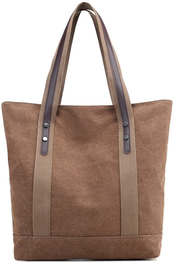 Price:$21.70    Women's Canvas Work Tote Purses Retro Handbags Shoulder Bags (Brown)  Clothing