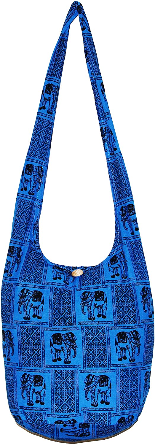 Price:$16.99    Elephant Bohemian Hippie Hipster Hobo Boho Crossbody Shoulder Bag Matrix (Blue)  Clothing