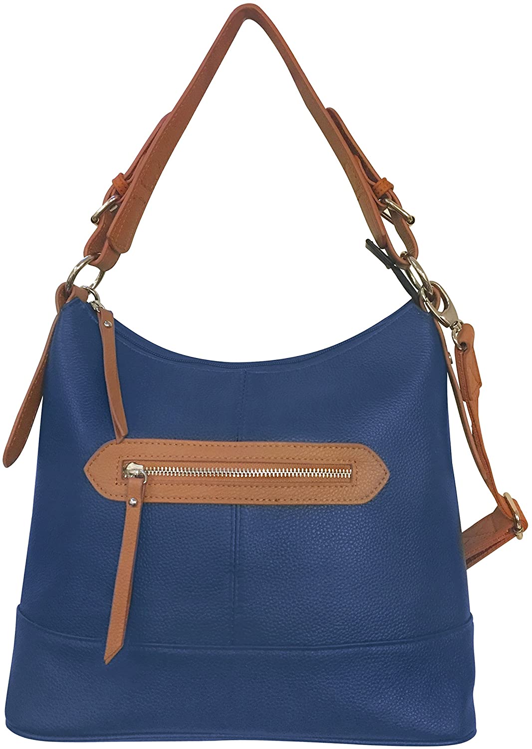 Price:$58.99 Roma Leathers Gun Concealment Bag - Cowhide Leather - Navy  Handbags   