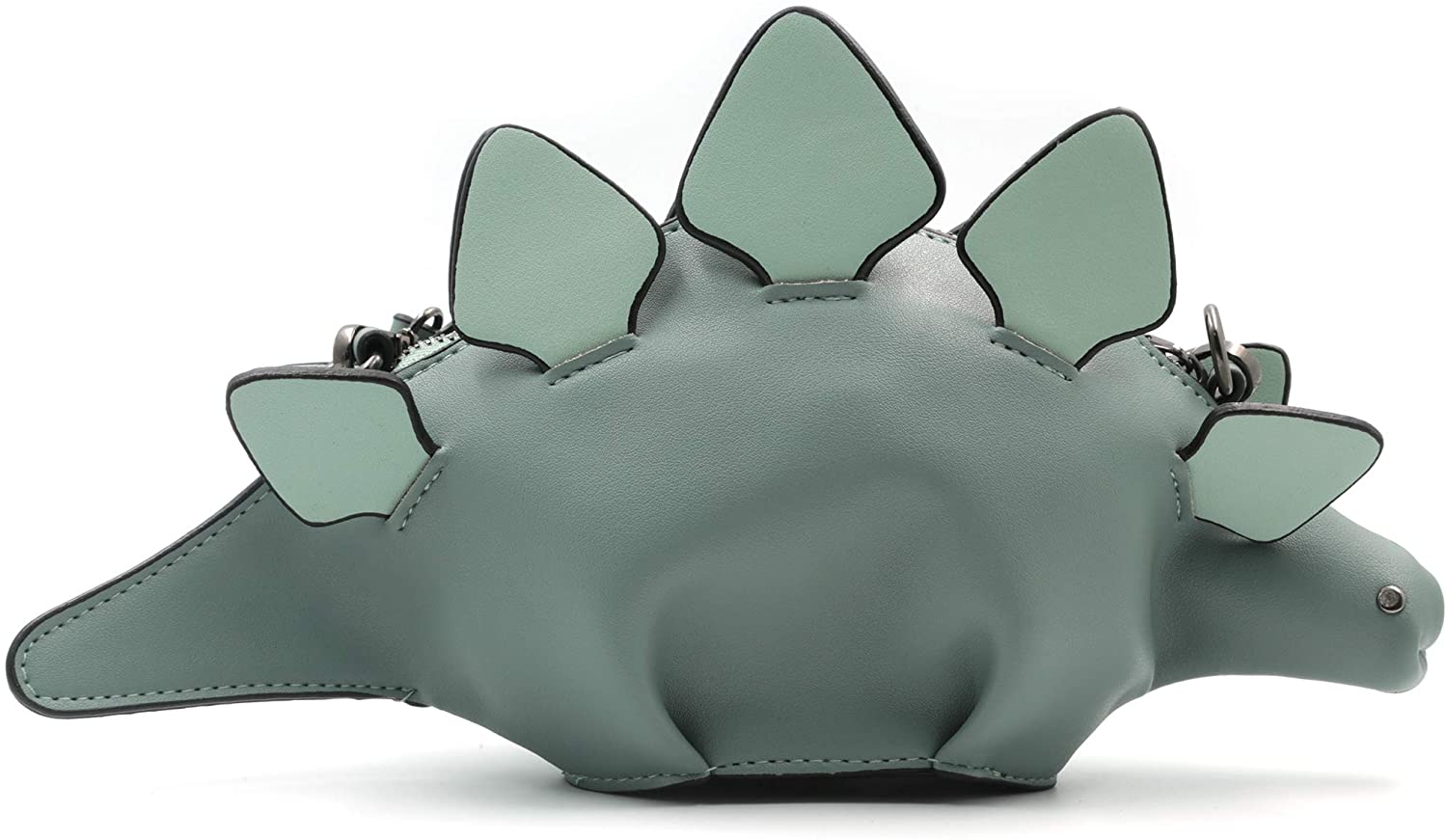 Price:$15.99    QiMing Dinosaur Shoulder Purses,PU Stegosaurus CrossBody Bag for Girl Women(Blue)  Clothing