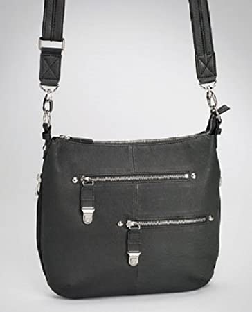 Price:$129.95    GTM Gun Tote'n Mamas Concealed Carry Chrome Zip Handbag, Black, Small  Clothing