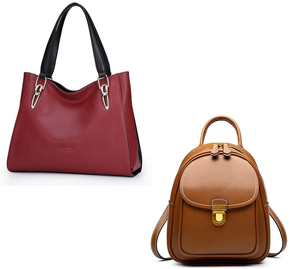 Price:$139.99    LAORENTOU Women‘s Cow Leather Mini Backpacks Convertable Straps Casual Daypack Small Backpacks for Women, Women's Cow Leather Purse and Handbags Designer Handbags Leather Shoulder Bags for Women  Clothing