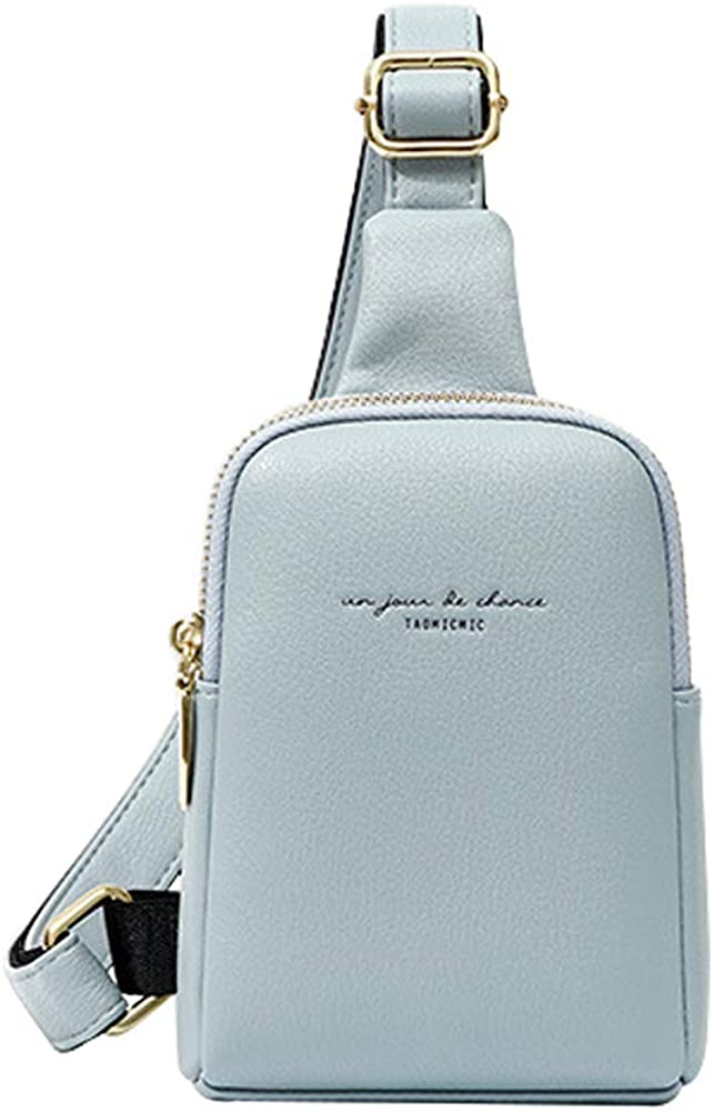 Price:$19.88    Aomiduo Leather Sling Backpack, Multipurpose Crossbody Shoulder Bag Travel Hiking Daypack for Women Girl, Blue  Clothing