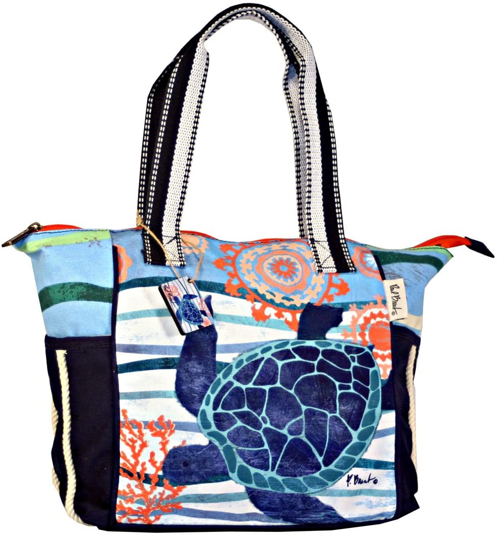 Price:$29.95    Seaside Treasures Blue Turtle Shoulder Tote Bag  Clothing