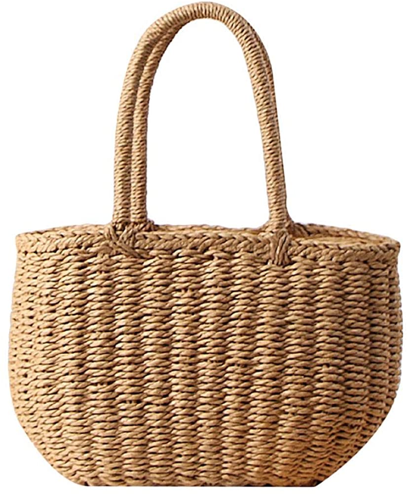 Price:$11.99    Beach Straw Bag Rectangle Woven Shoulder Bag Tote Crossbody Bags for Women (Camel)  Clothing