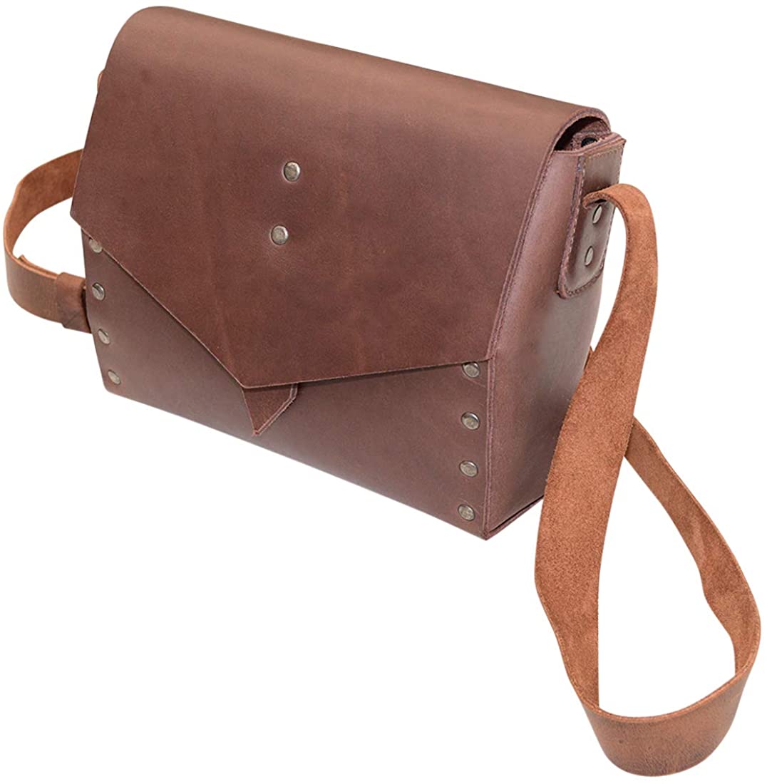 Price:$63.97 Hide & Drink, Leather Diamond Shoulder Bag/Purse/Travel/Case/Accessories/Stylish, Handmade   Bourbon Brown  Handbags   
