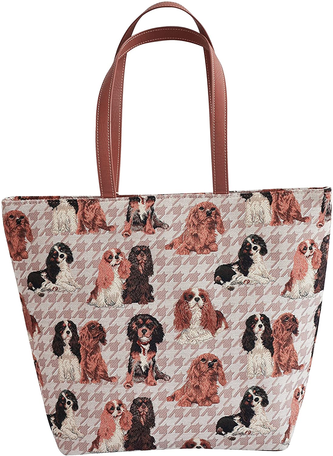 Price:$37.99    Signare Tapestry Shoulder Bag Tote Bag for Women with Cavalier King Charles Spaniel Dog Design (SHOU-KGCS)  Clothing