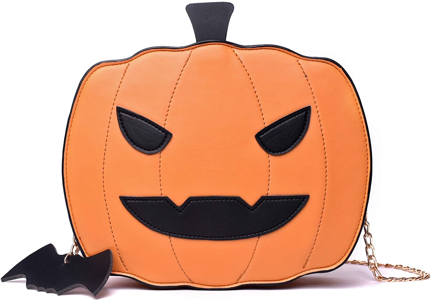 Price:$23.89    LUI SUI Women Pumpkin Crossbody Bag Halloween Little Devil Shoulder Chain Bag Tote Girls Candy Bag  Clothing