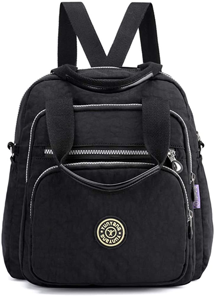 Price:$24.99    Backpack Purse for Women Waterproof Women Cute Backpacks Stylish Lightweight Outdoor Travel Multifunctional Anti-theft Rucksack (Black)  Clothing
