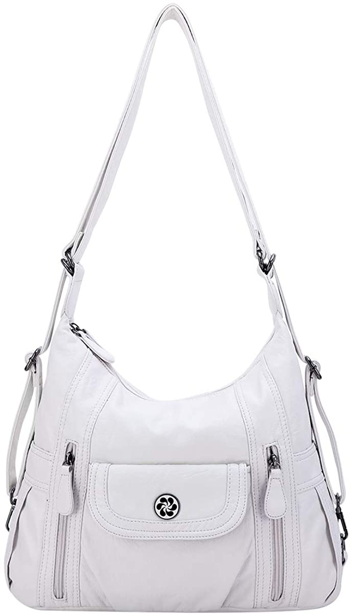 Price:$39.99    angel kiss Satchel Handbag for Women, Ultra Soft Washed Vegan Leather Crossbody Bag, Shoulder Bag, Tote Purse (ZCAA-0118#k022#34WHITE)  Clothing