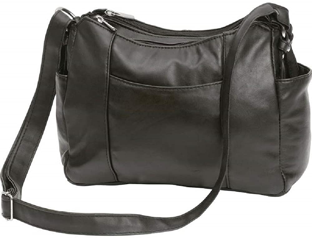 Price:$25.23 Embassy Solid Genuine Lambskin Leather Purse ~ Black  Handbags   