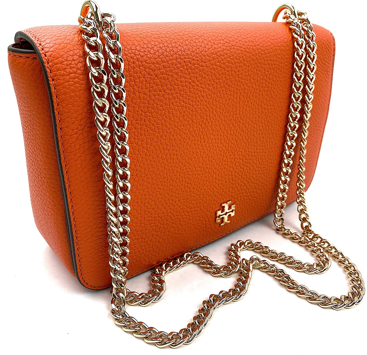 Price:$349.97 Tory Burch Carter Adjustable Shoulder Bag (Orange Juice)  Handbags   