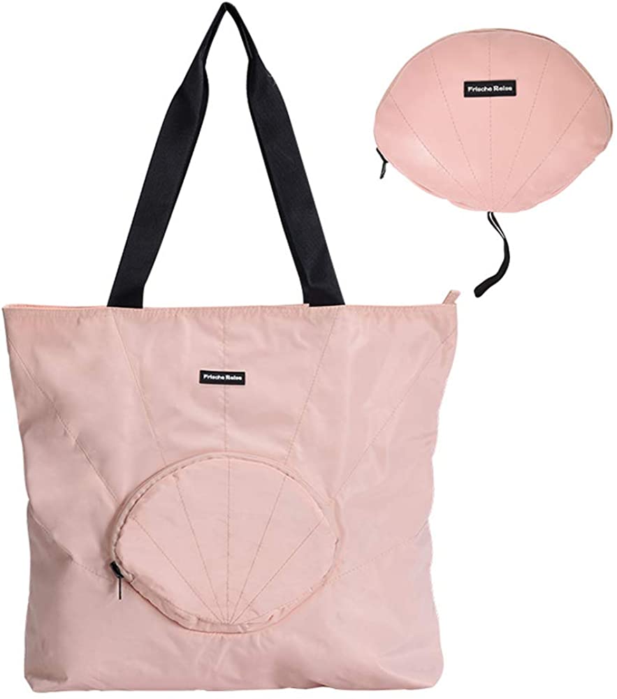 Price:$13.99    Travel Tote Bag Foldable Waterproof Large Lightweight Shoulder Bag(pink)  Clothing