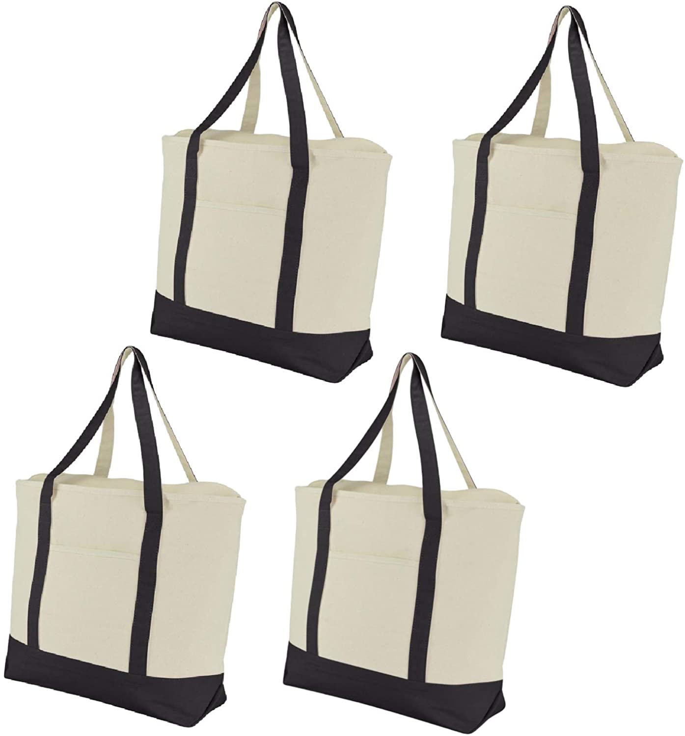 Price:$15.92    ImpecGear 22" Deluxe Heavy Duty Zippered Cotton Canvas Tote Bag  Clothing