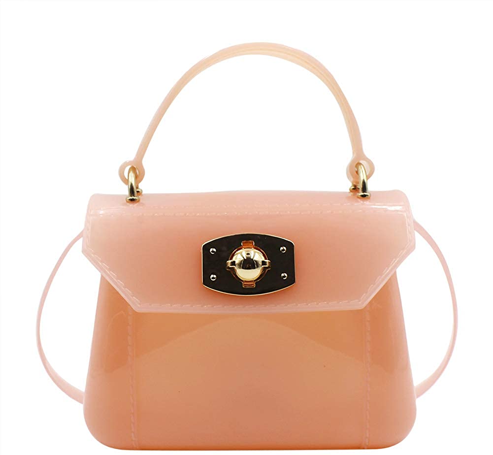 Price:$14.99    Little Girls Purse Small Candy Color Jelly Crossbody Bag Satchel Tote Handbag Shoulder  Clothing