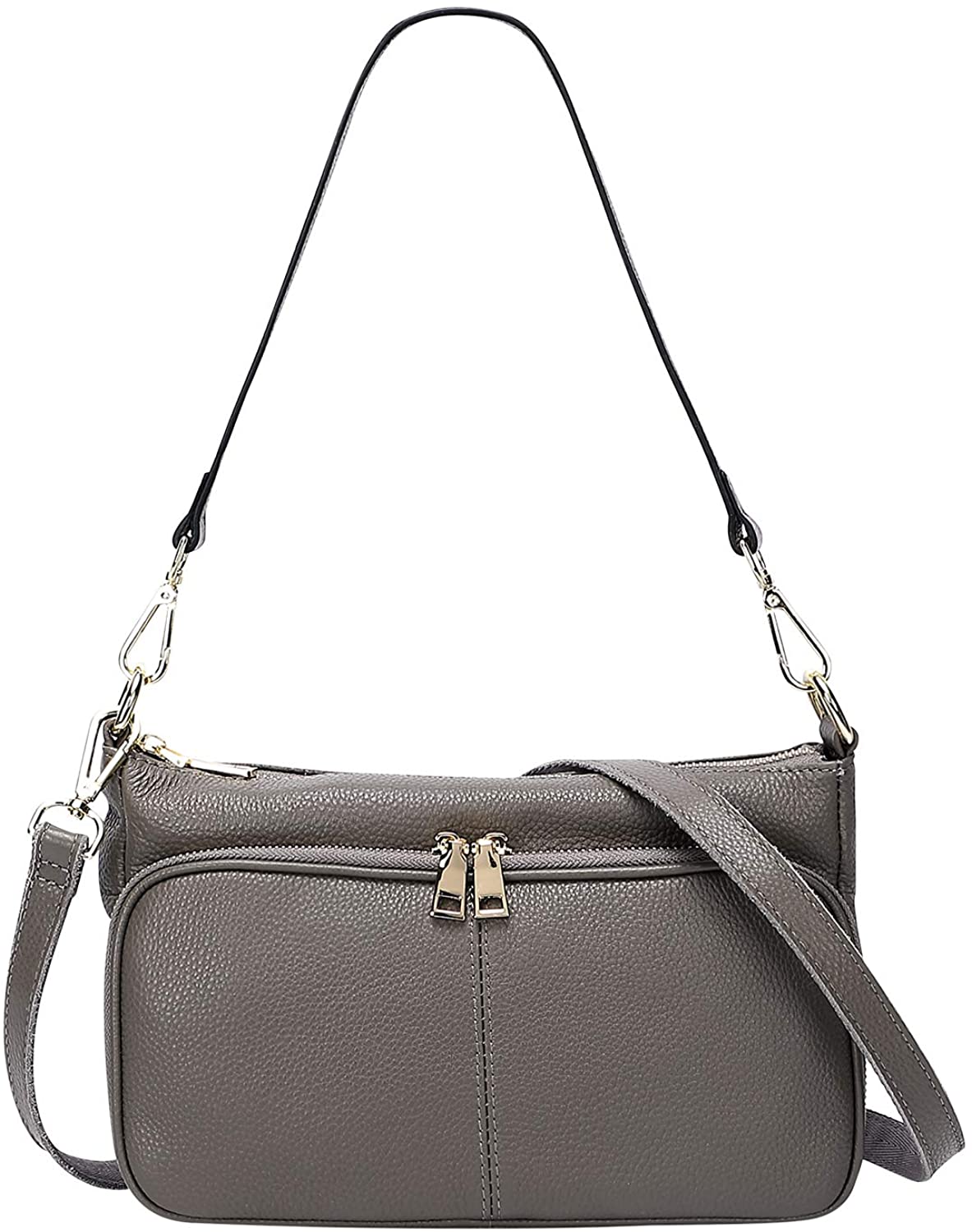 Price:$54.76 OVER EARTH Soft Leather Crossbody Bag for Women Ladies Shoulder Purses and Handbags Small(O130E Gray)  Handbags   