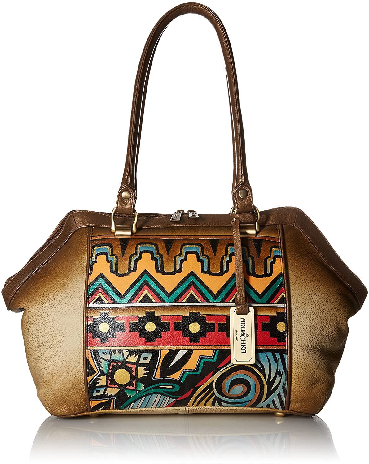 Price:$306.95    Anuschka Large Wide Satchelantique, Antique Aztec  Clothing