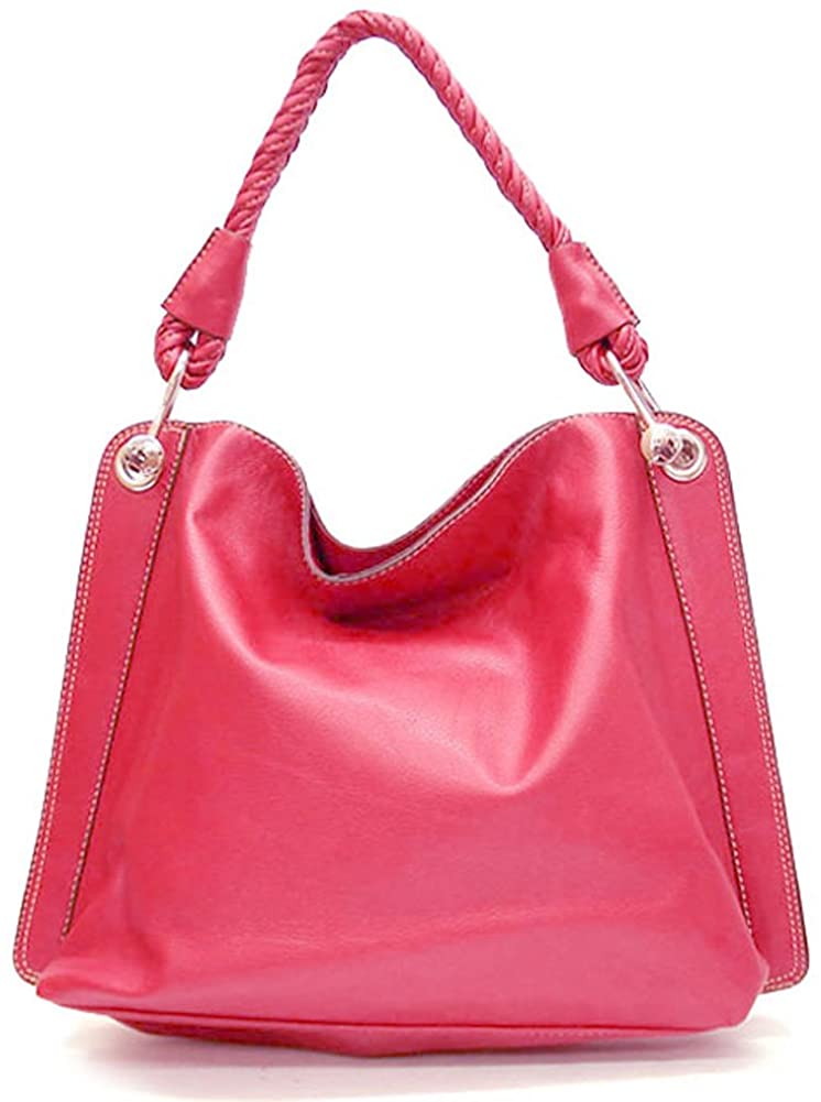 Price:$37.60 Tosca Classic Textured Shoulder Handbag, One Size, New Pink  Handbags   