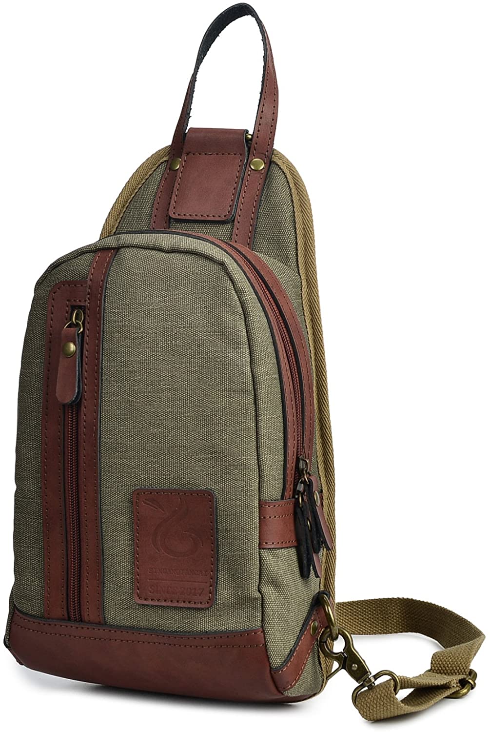 Price:$15.99    Sling Crossbody Chest Bag Canvas Shoulder Backpacks Outdoor Travel Bag Casual Unbalance Purse  Clothing