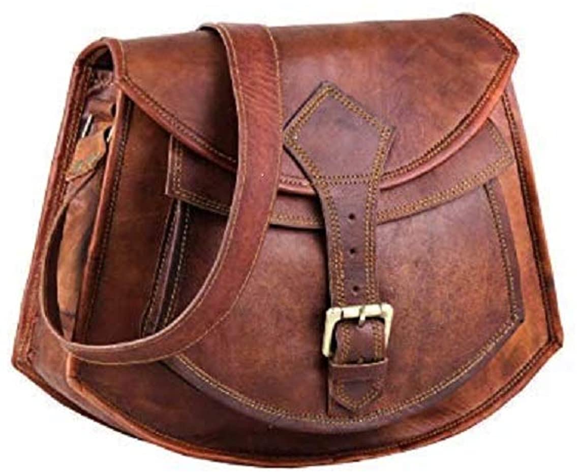 Price:$20.99    GnG - Spot On Small Leather Purse Women Shoulder Bag Crossbody Satchel Ladies Tote Travel Purse Genuine Leather Brown  Clothing