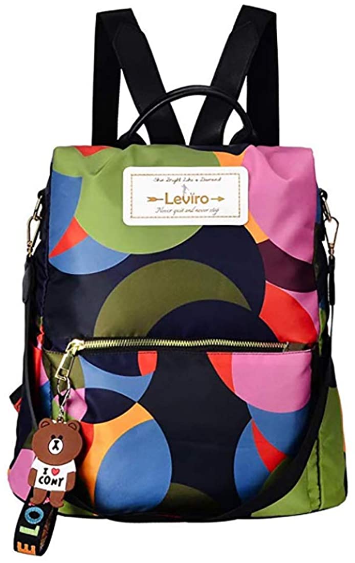 Price:$33.99    Leviro Printed Women Backpack Purse Waterproof Nylon Anti-theft Backpacks for Women School Shoulder Bag Camo Handbag  Clothing