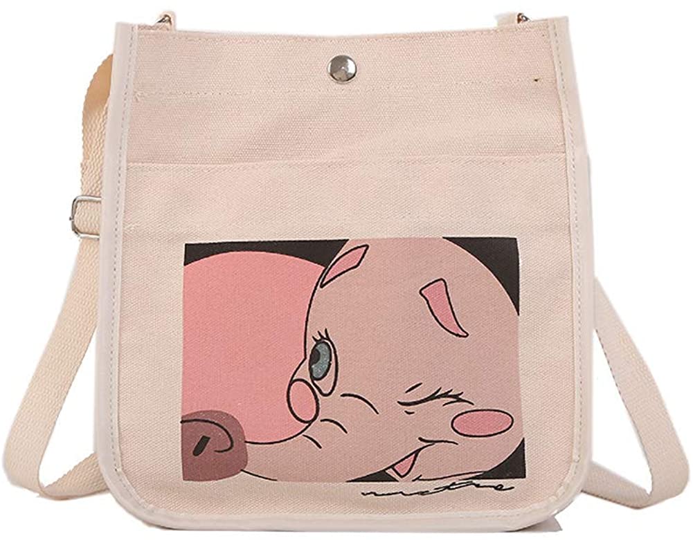 Price:$11.99    Izett CK Women's Small Size Handiness Environmental Protection Canvas Bag Single Shoulder Bag Messenger Bag (Lovely Elephant)  Clothing