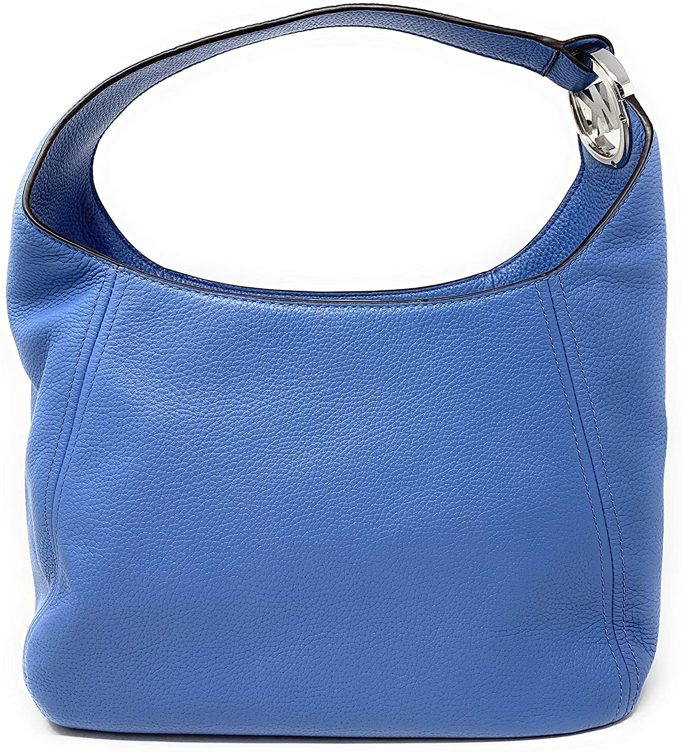 Price:$139.00    Michael Kors Fulton Hobo Shoulder Pebbled Leather Bag French Blue  Clothing