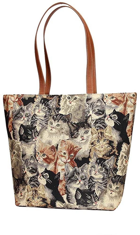 Price:$37.99    Signare Tapestry Shoulder Bag Tote Bag for Women with Cat Design (SHOU-CAT)  Clothing