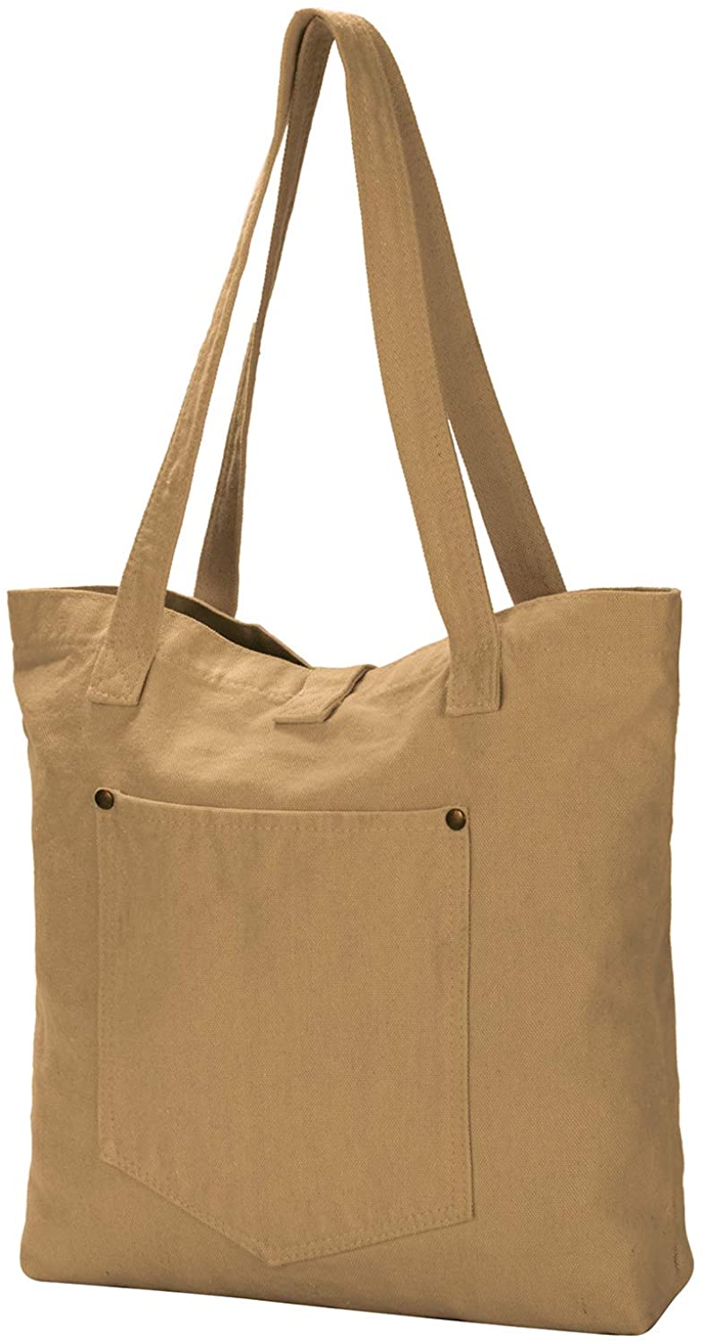 Price:$19.99    Riavika Women's Solid Shoulder Vintage Hobo Canvas Bag Handle Tote Bag Casual Bag (Khaki)  Clothing