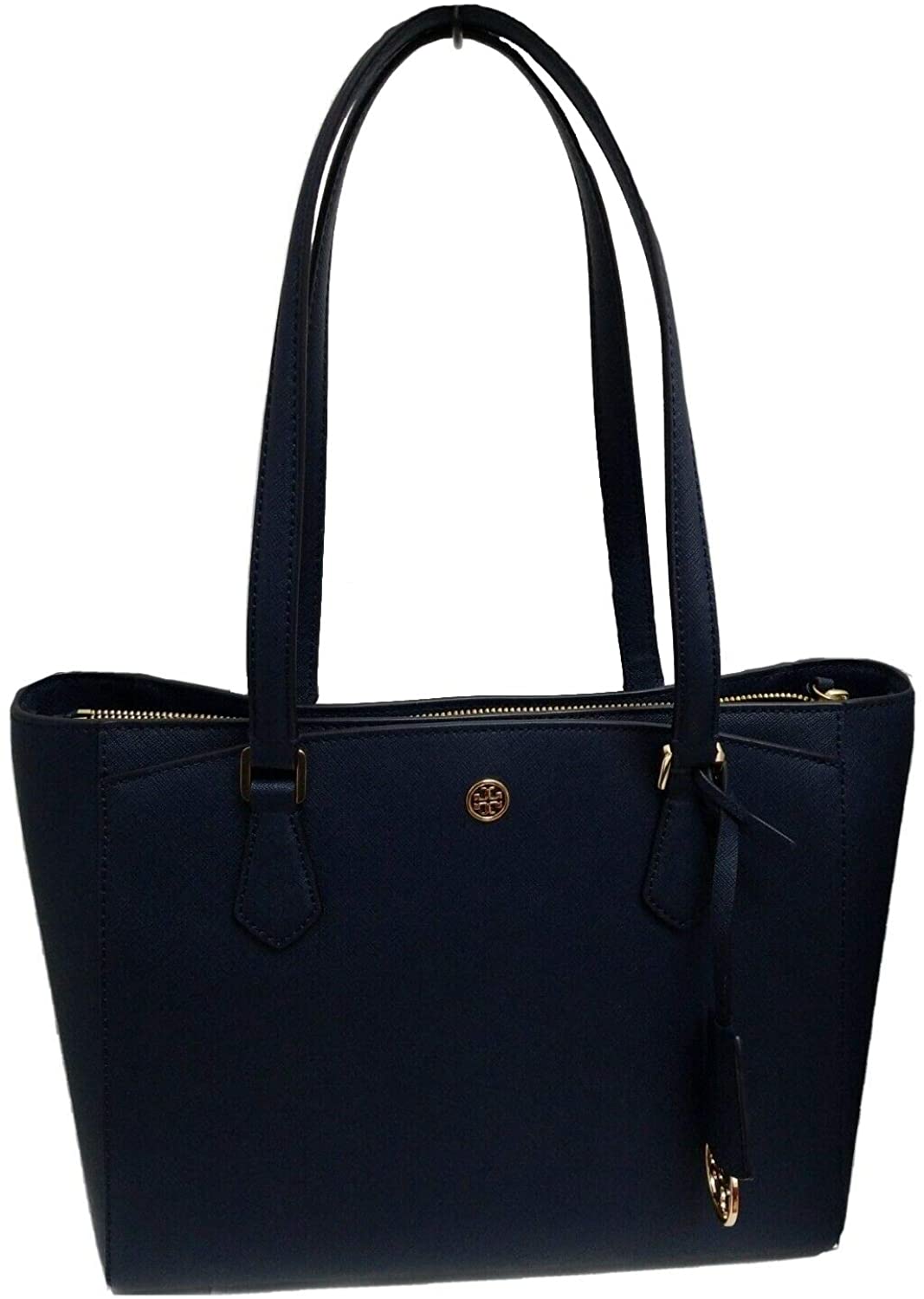 Price:$298.00    Tory Burch Women's Robinson Small Tote Shoulder Bag (Royal Navy)  Clothing