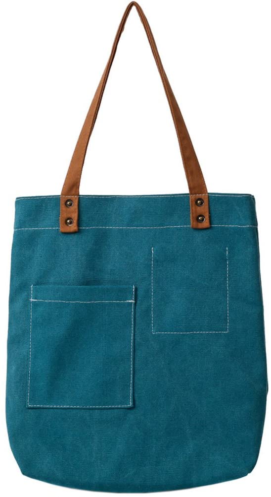 Price:$18.99    Womens Canvas Tote Bag Casual Pure Color Hobo Girls Messenger Shoulder Bag Travel Bag Green  Clothing