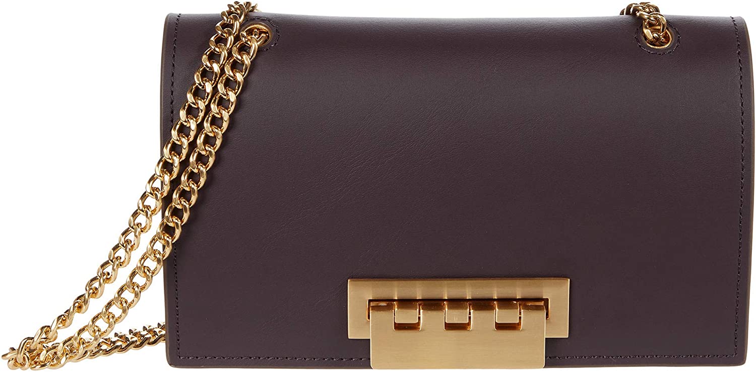 Price:$118.99    ZAC Zac Posen Earthette Small Chain Shoulder Bag - Solid Eggplant One Size  Clothing