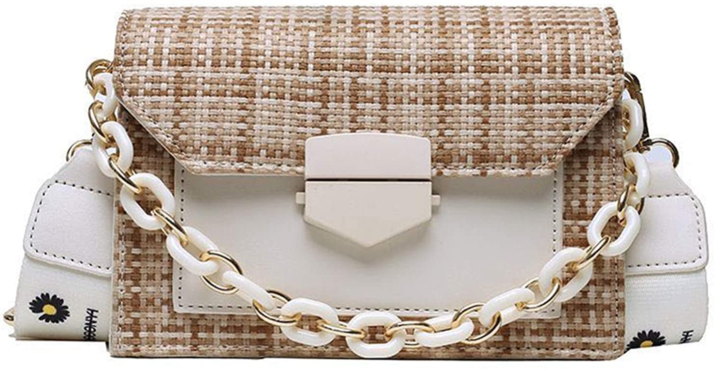 Price:$25.19 Women Shoulder Bag Lightweight Crossbody Lady Messenger Bag Girl Handbag Wallet Purse (white)  Handbags   